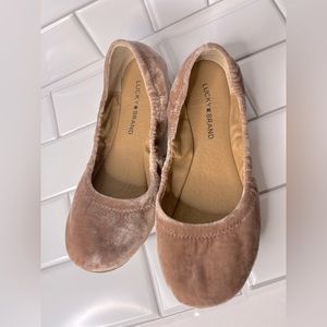 NWOT Lucky Brand "Emmie" dusty rose ballet flats sz 8